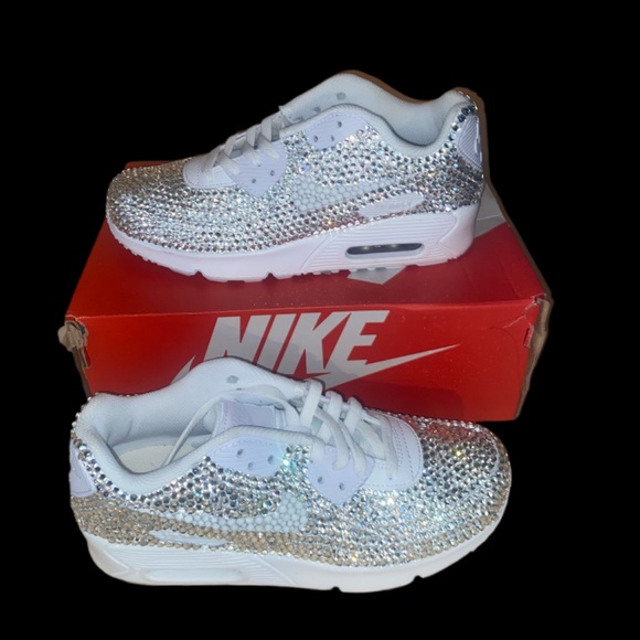 Nike Airmax 90’s All Sizes Full Luxe Crystal Design New In Box - Picture 3 of 9